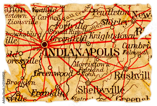 Indianapolis old map photo