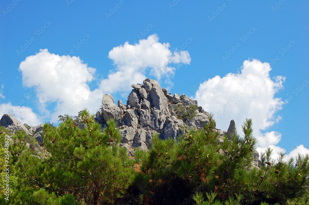 Rock and mountain landscape, Foros, Crimea, Ukraine