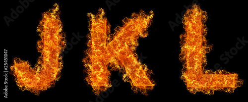 Set of Fire letter J K L