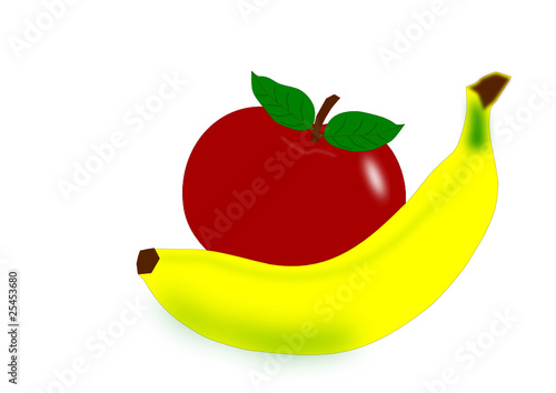 Apfel und Banane