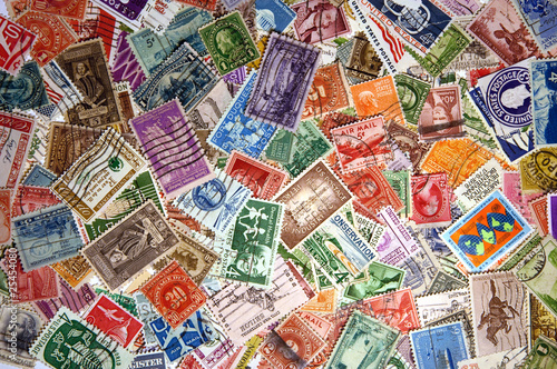 Pile of United States Postage Stamps