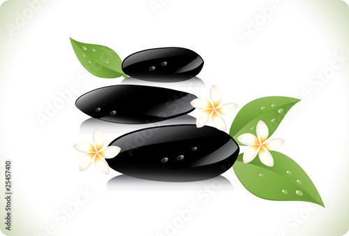 Black lava stones for massage