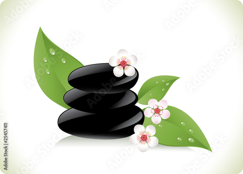 Black lava stones for massage