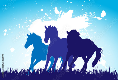 vector horses