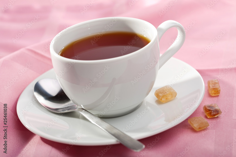 cup of tea over pink cup of tea over pink