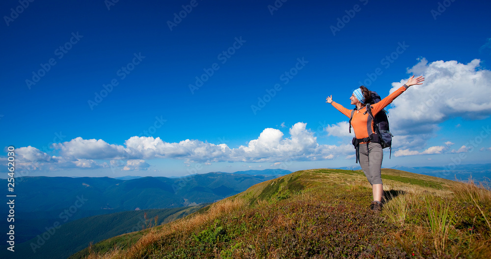 Hiking in the Carpathian mountains Hiking in the Carpathian mountains