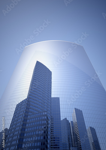 detach the city in a skyscraper 3d