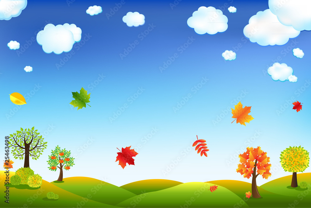Autumn Cartoon Landscape