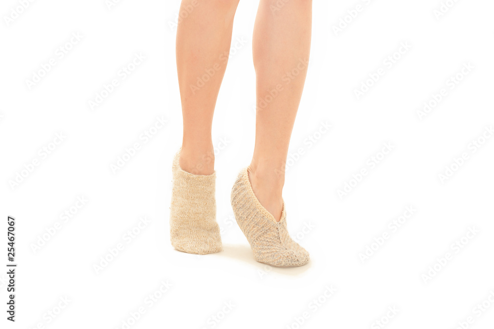 small beautiful socks on a white background small beautiful socks on a white background