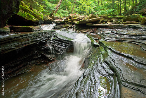 Waterfall with color splash photo