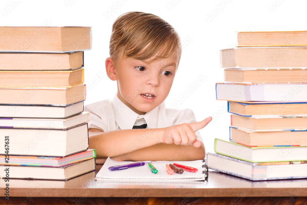 Boy with books Boy with books