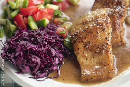 Carp sauce beer. Czech dish.