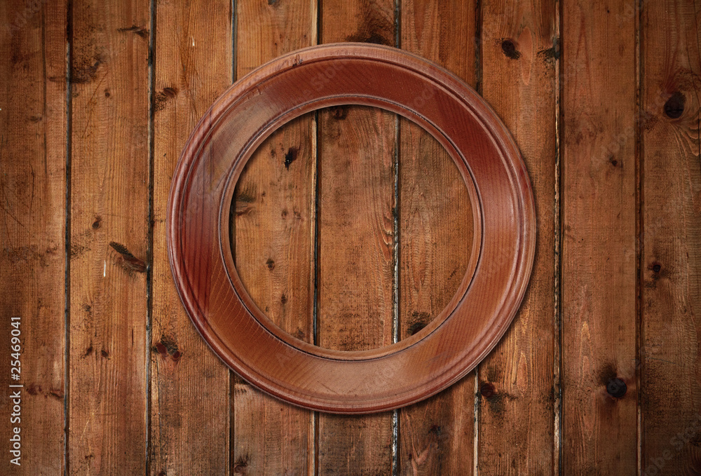 frame on wooden wall frame on wooden wall