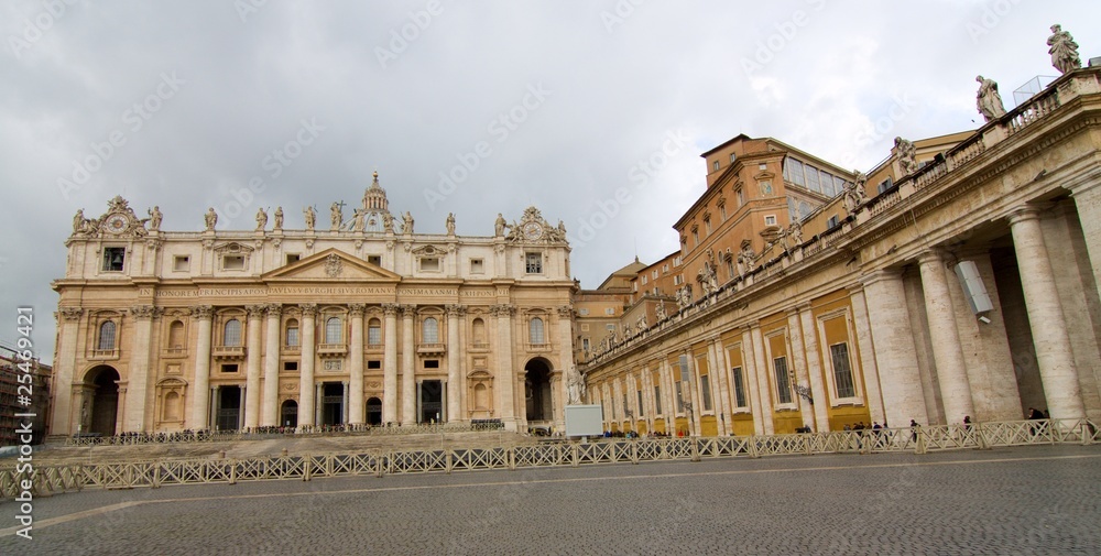 Famous St. Peter's Basilica.Vatican - Holy See in Rome, Italy.