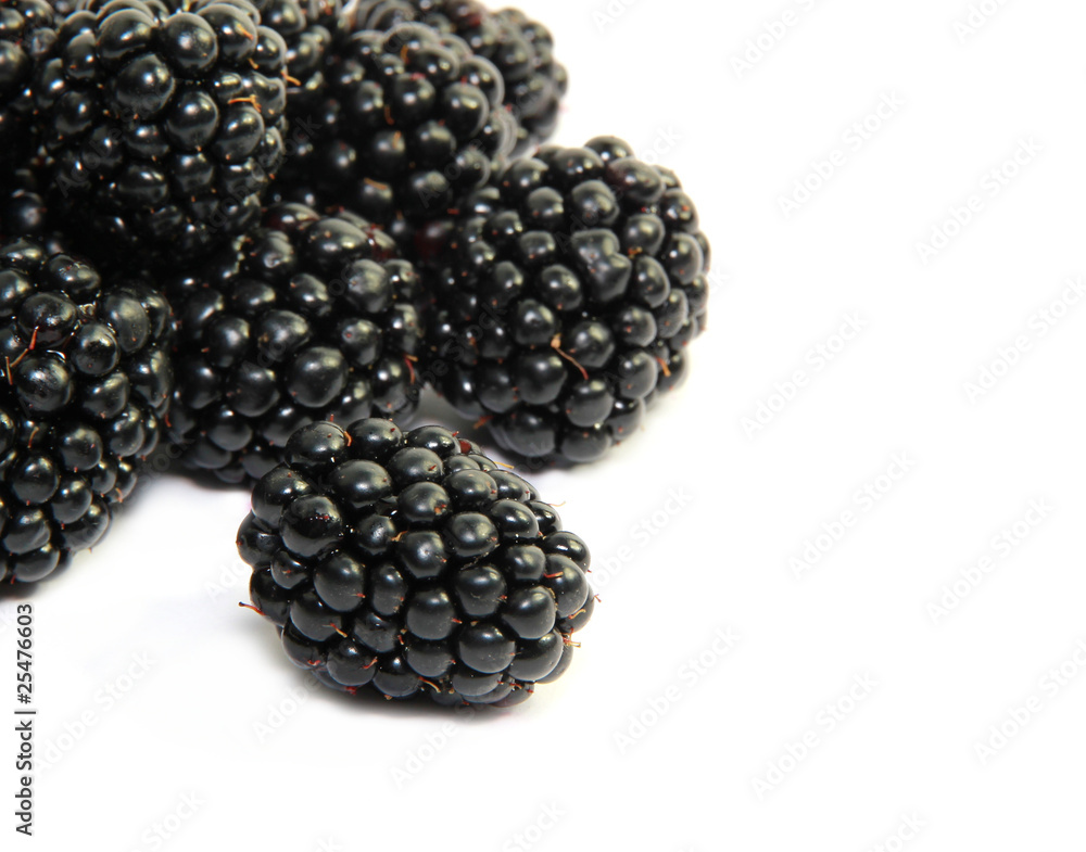 Fresh blackberries isolated on white background Fresh blackberries isolated on white background