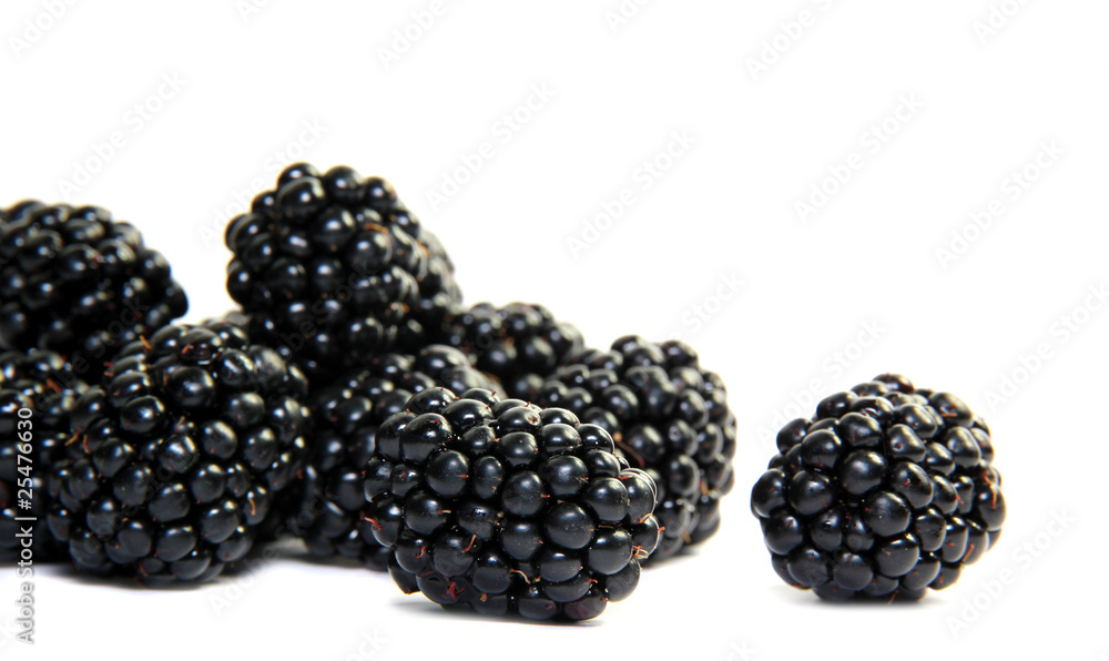 Fresh blackberries isolated on white background Fresh blackberries isolated on white background
