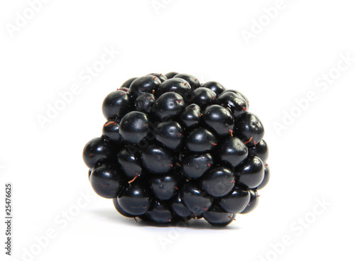 Fresh blackberry isolated on white background
