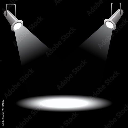 Projector on black background