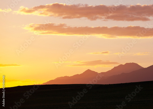 Mountains on sunset