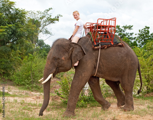 Kind reitet auf Elefant © Digitalpress