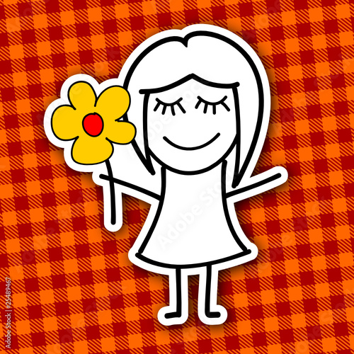 td kleines mädchen mit blume I
