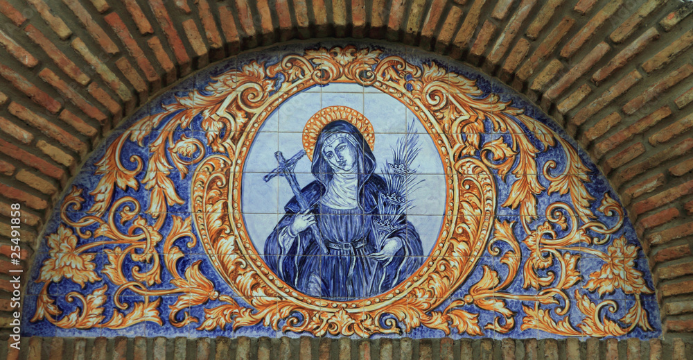 Santa Rita, retablo cerámico