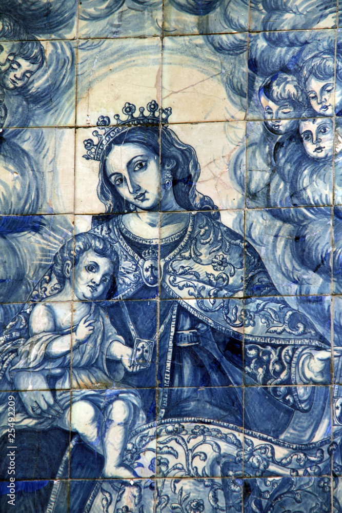 Virgen del Carmen, retablo cerámico