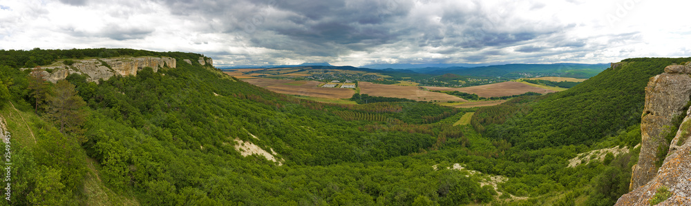 panoramic view of tableland in Crimea