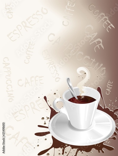 Caffè Espresso-Espresso Coffee Background-Vector