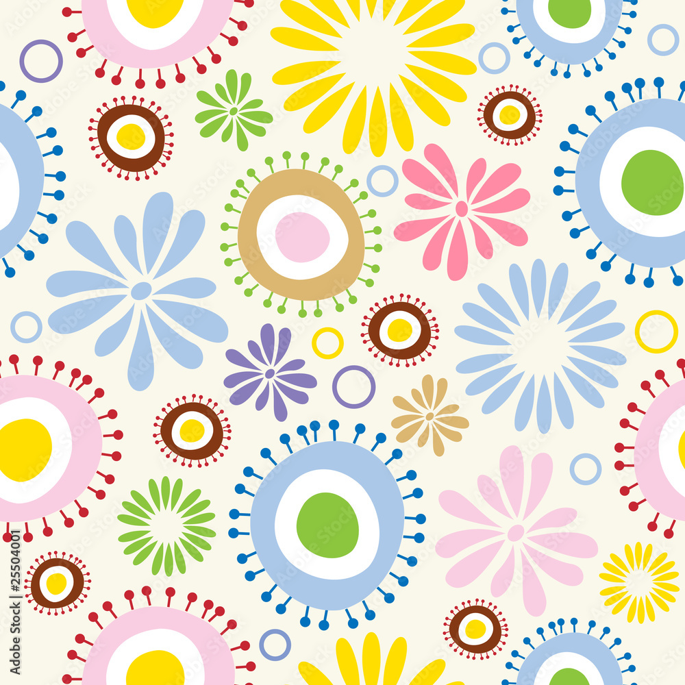 Bright floral seamless pattern Bright floral seamless pattern