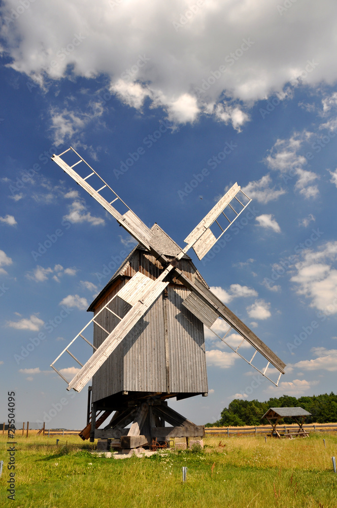 Fototapeta premium Windmühle im Ilmtal, Thüringen