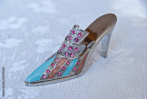 Close up shot of beautiful shoe jewel