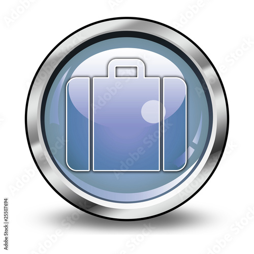 Glossy Button "Luggage / Suitcase"