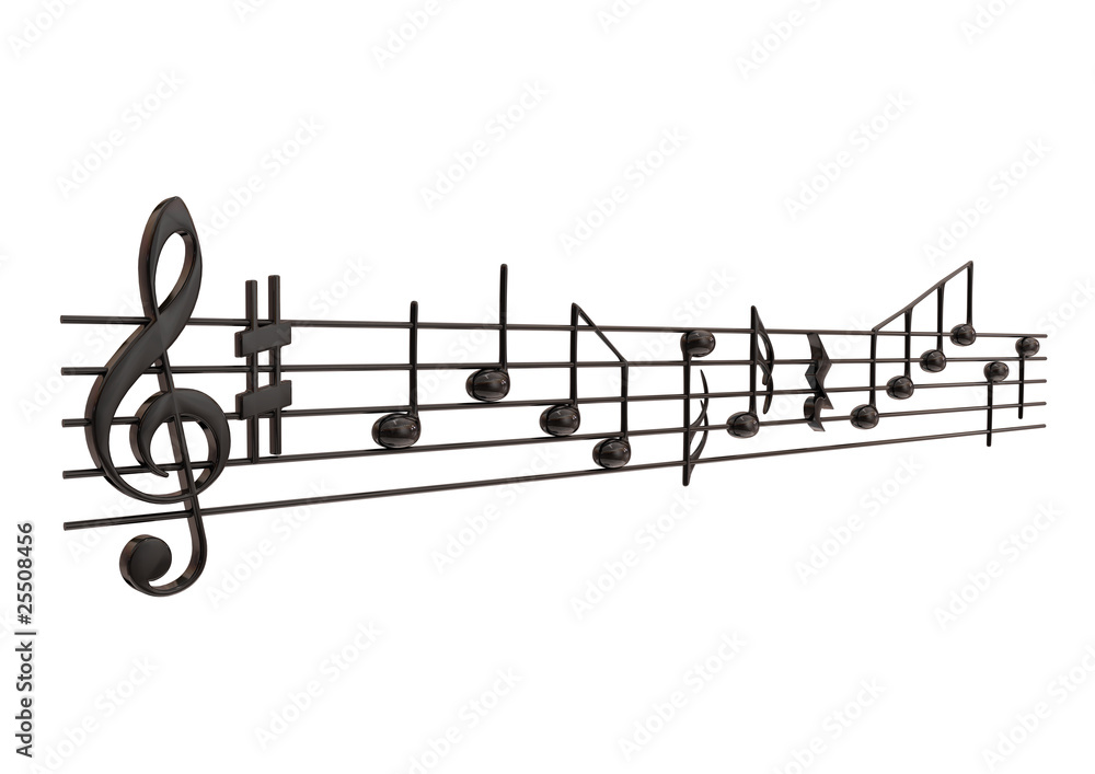 Naklejka premium noten_01_sw