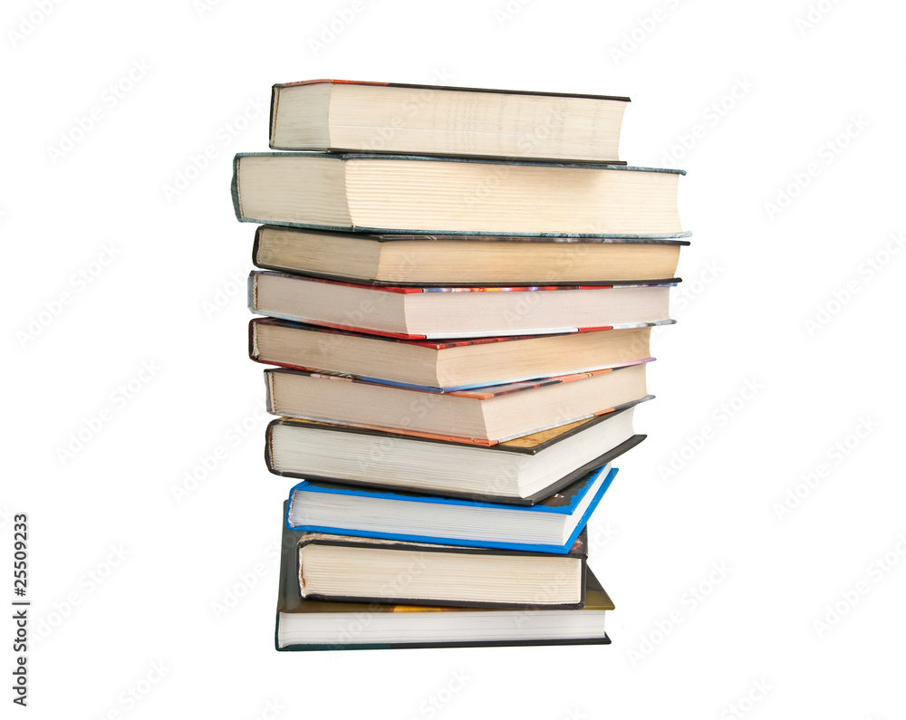 Stack of books isolated on white Stack of books isolated on white
