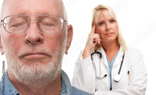 Concerned Senior Man and Fe...
