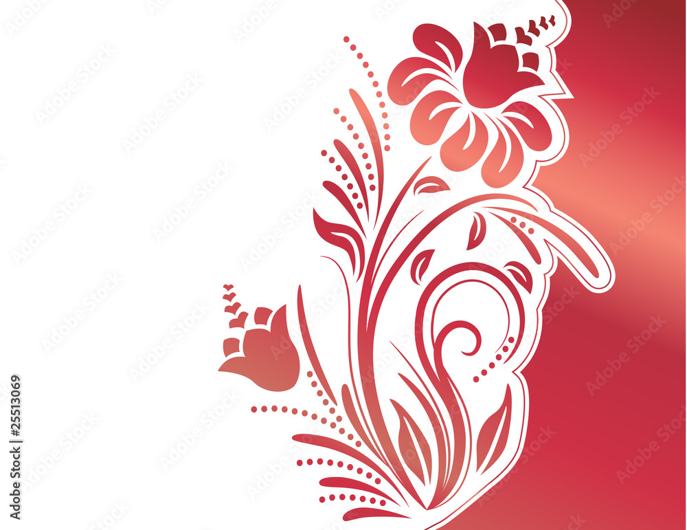 Ornate floral design element Ornate floral design element