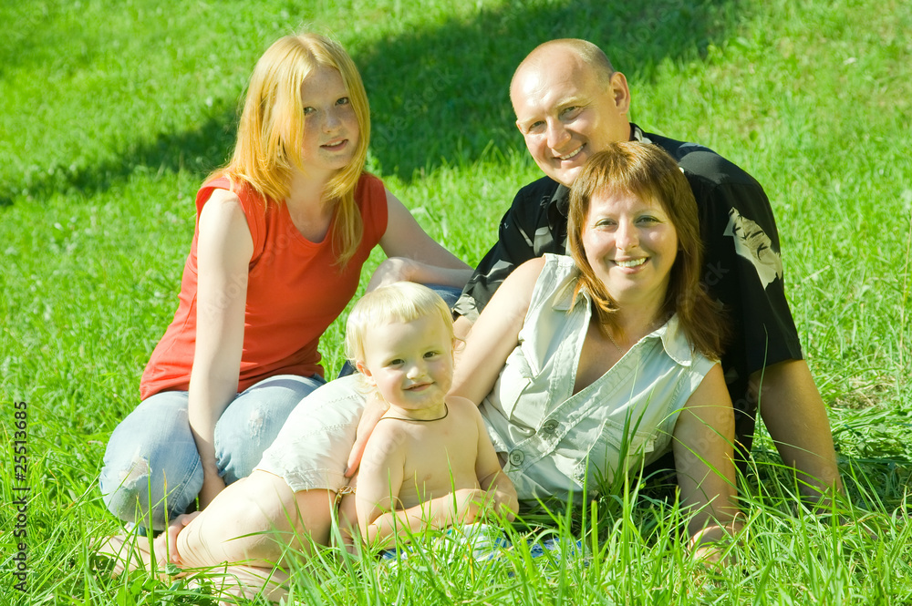 Fototapeta premium Parents with children