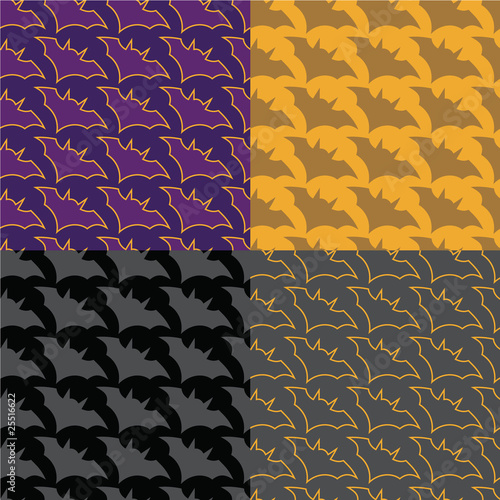 Seamless halloween pattern with bats