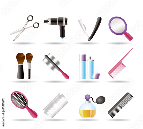 cosmetic, make up and hairdressing icons