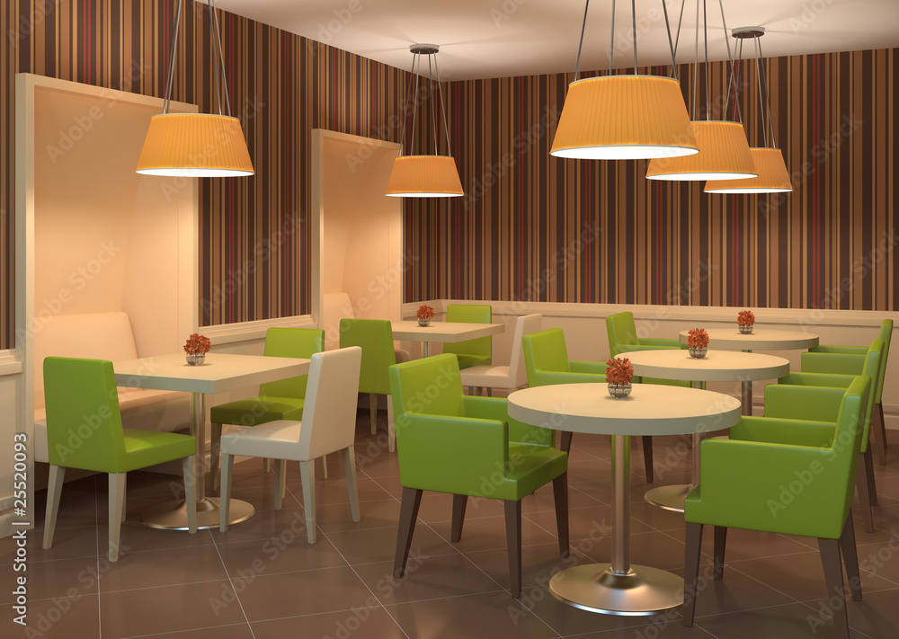 Modern colourful coffee house Modern colourful coffee house