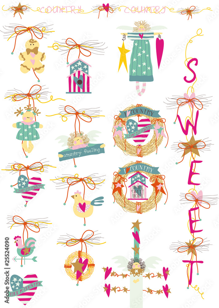 © PrintingSociety - Country and Primitive Gifts Elements