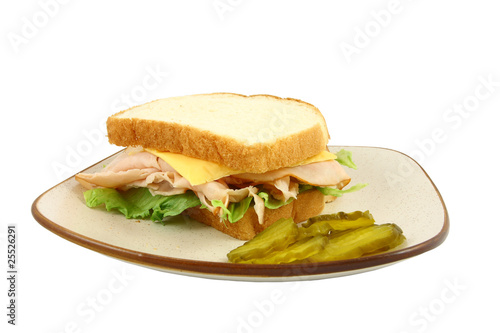 Turkey Lettuce and Cheese Sandwich