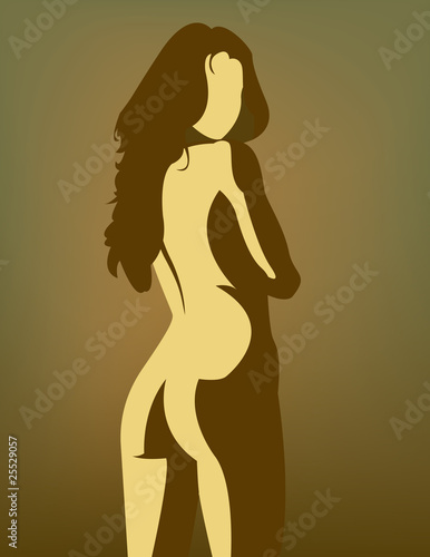 the back of a beautiful nude girl