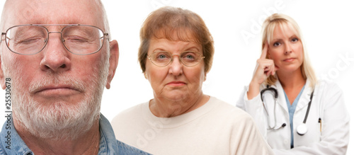 Concerned Senior Couple and...