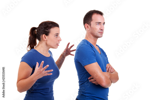 woman arguing with a man