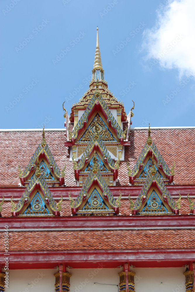 Fototapeta premium roof of temple, Wat Bung Palanchai