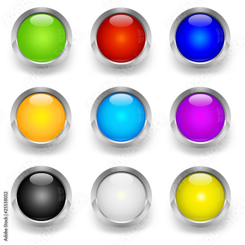 Free Download Metal Round Buttons set - GFXLoad