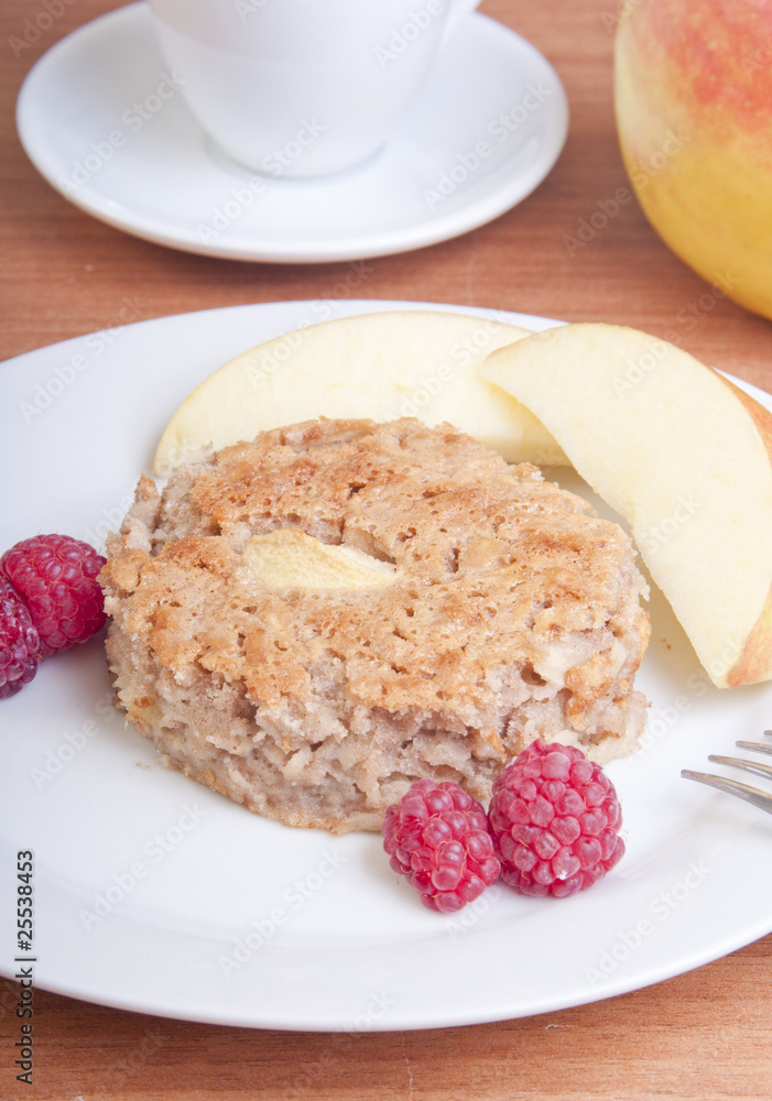 apple cake with raspberries apple cake with raspberries