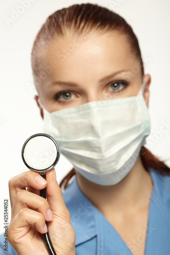 medical doctor in the surgeon's mask